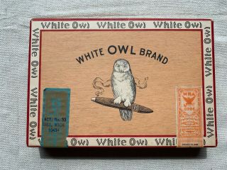 Vintage Cigar Box With Contents Rare Old White Owl Box And Spain Havana