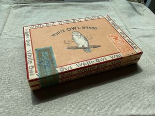 Vintage Cigar Box with Contents Rare Old White Owl Box and Spain Havana 3