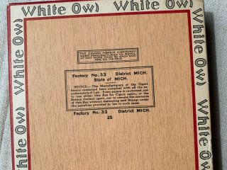 Vintage Cigar Box with Contents Rare Old White Owl Box and Spain Havana 5