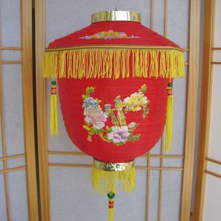 12\ " Chinese Nylon Palace Red Lantern For Party Decoration
