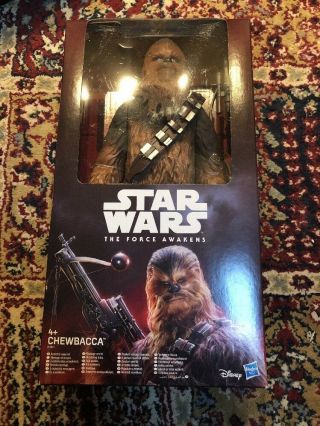 Star Wars Force Awakens Deluxe 12 Inch Chewbacca Figure Very Rare