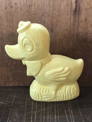 Vintage Union Yellow Easter Duck Blow Mold Lawn Decoration Don Featherstone 1995