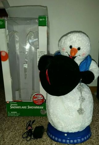 Gemmy Spinning Snowflake Frosty Snowman Sings Animated Snow Miser W Box Tlc 2