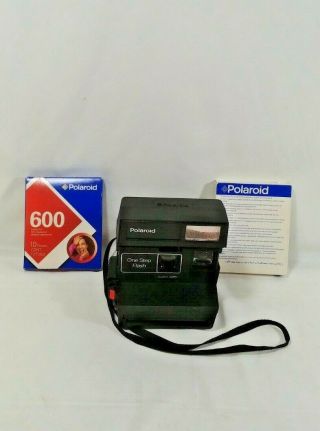Polaroid 600 One Step Instant Film Camera & 2 Boxes Of Polaroid 600 Instant Film