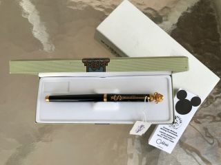 The Walt Disney Gallery Scrooge Mcduck Black Lacquer & Goldtone Fountain Pen - Nos