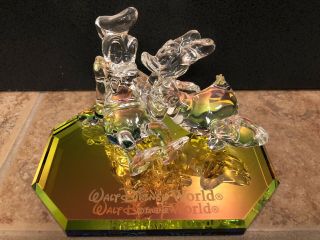 Disney Parks Donald And Daisy Duck Arribas Brothers Glass Crystal Figurine