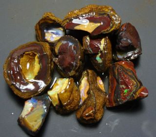 Lapidary: 465 Carat Parcel Of Natural Yowah Nuts.  Boulder Opal Rough Specimens