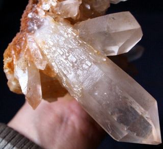 RARE HUGE Elestial Angel PINK Lemurian Quartz Crystal Cluster - Touch the Angel 3