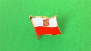 Poland Polish Flag Pin Badge Tie Tack Lapel Slavic Eastern European Europe