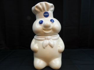 Vintage 1988 Pillsbury Doughboy (talking) Cookie Jar Giggles When Opened