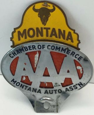 Montana “aaa” Chamber Of Commerce Auto Ass’n License Plate Topper Accessory