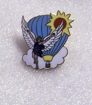 Lite Blue Balloon With Angel Balloon Pin