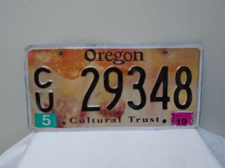 Oregon Cultural Trust License Plate Stamped