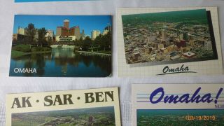 Vintage Post Cards Omaha Nebraska Aksarben Old Market Boys Town Set of 9 3