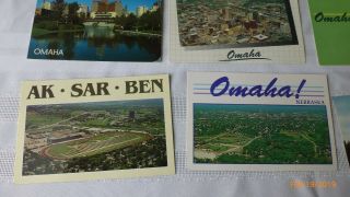 Vintage Post Cards Omaha Nebraska Aksarben Old Market Boys Town Set of 9 4