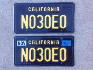 (2) - Matching Pair California - Legacy - License Plates