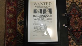 Baby Charles A.  Lindbergh Jr.  Wanted Poster Kidnappers - Aviation - Crime