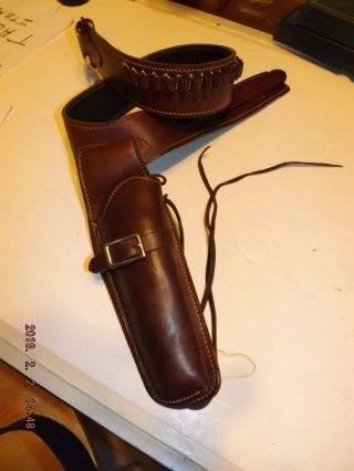 George Lawrence Model 79 - 603 Cartridge Leather Belt W/ Holster