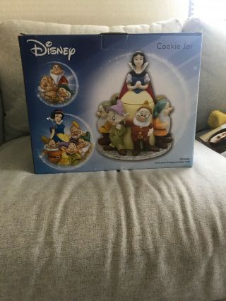 Disney Snow White And The Seven Dwarfs 80th Anniversary Cookie Jar Ceramic