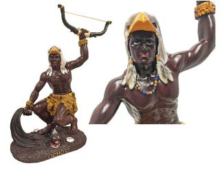Ochosi Orisha Warrior Santeria Yoruba African Justice And Hunt Statue 12 
