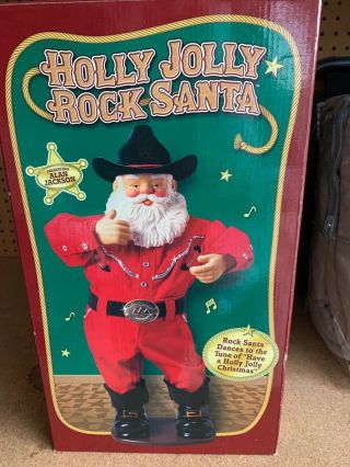 Singing Hip - Swingin ' Holly Jolly Rock Santa Cowboy Alan Jackson Dancing Singing 2