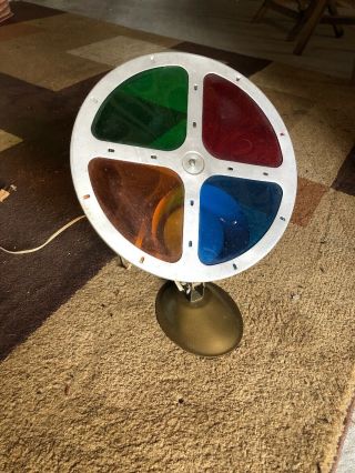 Vintage Rotating Electric 4 Color Wheel For Aluminum Christmas Tree -