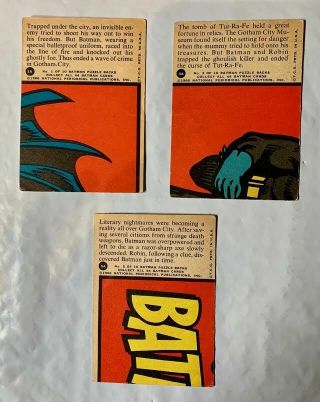 9 DIFFERENT 1966 BATMAN A CARDS 1,  3,  5,  6,  7,  9,  10,  12 & 14 IN 3