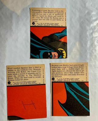 9 DIFFERENT 1966 BATMAN A CARDS 1,  3,  5,  6,  7,  9,  10,  12 & 14 IN 5
