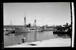 1939 Lightship Ss Cornfield Ocean Liner Ship Old Photo Negative 572b