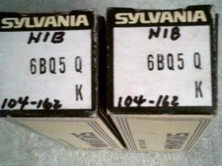 Tube 2ea Sylvania El84 6bq5 Nib Matched Pair Radio Amplifier Ham