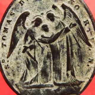 Rare St Catherine Of Siena Medal Old Spanish St Thomas Religious Charm Found
