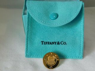 Union Pacific Tie Tack Tiffany & Co W/ Blue Sapphire Sterling Silver 925 W/box