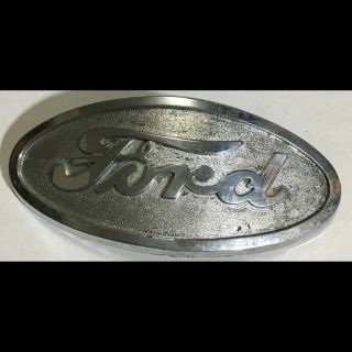 Vintage C.  1920s - 40s Ford Automobile Hood Badge Ornament - Ford Logo
