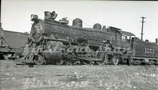 B&w Negative - Atsf Santa Fe 1253 Steam 4 - 6 - 2 At San Bernardino Ca 1949