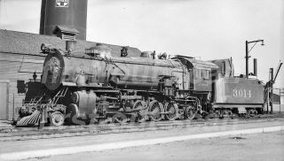 B&w Negative - Atsf Santa Fe 3014 Steam 2 - 10 - 2 At Santa Ana Ca 1941