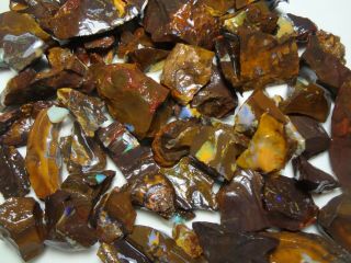 Natural Boulder Opal Rough Parcel From Koroit 2375 Carat Total Lapidary Hobby