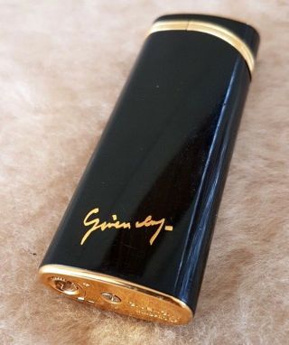 Rare Givenchy Windproof Lighter Gold Plated Rare Design Lighter Collectors Item
