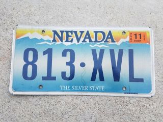 2012 Nevada Auto License Plate 813 Xvl