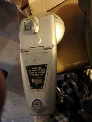 Vintage Duncan Parking Meter - 10 Hour - 1 & 5 Cents - For Repair Or Parts -
