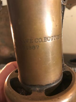 Antique Crosby Steam Gauge Relief Valve Whistle Railroad Engine Train Brass 5