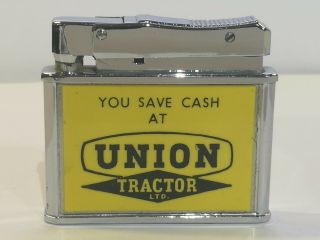 Flat Advertising Lighter Union Tractor Ltd Made In Japan