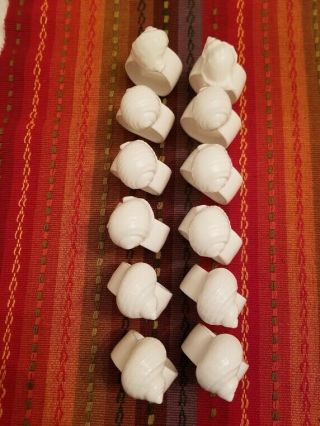 Vintage Bone China Sea Shell Napkin Rings Set Of 12 Three different shell shapes 3