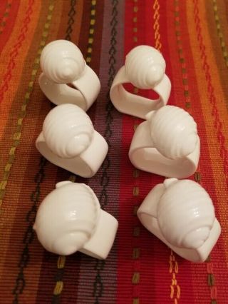 Vintage Bone China Sea Shell Napkin Rings Set Of 12 Three different shell shapes 4