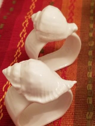 Vintage Bone China Sea Shell Napkin Rings Set Of 12 Three different shell shapes 5