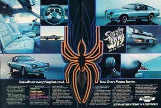 1977 Chevrolet Monza Spyder 2 - Page Advertisement Print Art Car Ad J816