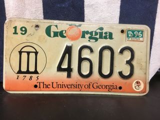 1996 Georgia License Plate (university Of Georgia)