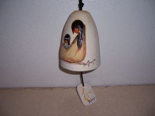 Vintage Ted Degrazia Ceramic Wind Chime Bell Native Americana