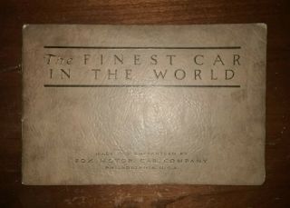 Fox Motor Car Sales Brochure 1921