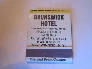Vintage Brunswick Hotel West Winfield,  Ny Pinup Girl 1950 
