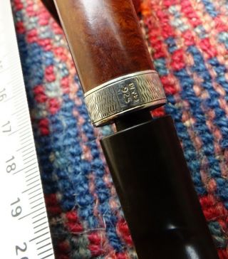 James Upshall root briar pipe with sterling silver band 3